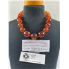 Image 2 : Vintage Graduating Faux Cherry Amber Bead Necklace