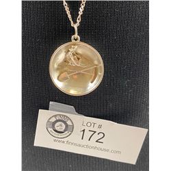 Sterling Gold Miner Necklace 13.66 Grams