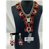 Image 2 : Vintage Bijoux M.G Rhinestone Necklace And Earrings Set