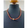 Image 3 : Red Coral Necklace And Bracelet With .925 Clasp
