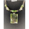 Image 2 : Beautiful Jade And Leather Necklace