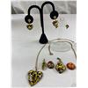 Image 2 : Lot Of 24K Gold Leaf And Resin Jewelry