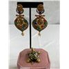 Image 2 : Nice Lot of Fashion Earrings and Turtle Brooch Plus 7.5" Bracelet