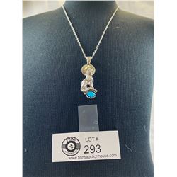 Chain and Wofl Pendant.Marked .925, But Believed to be Plated