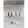 Image 1 : 2 Pairs Gemstone Earrings. Marked .925 Amethyst,Peridot & Aquamarine Carnelian