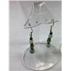 Image 2 : 2 Pairs of Lovely Jade Dangle Earrings Marked .925