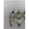 Image 2 : 4 Matching Turquoise & Silver Metal Drops