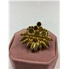 Image 2 : Superb Aurora Borealis and Amber 1950's Brooch and Earrings Set
