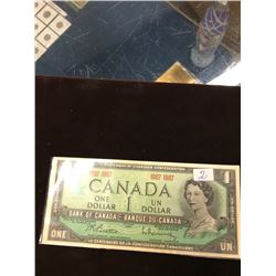1967 CANADA $1 BILL (NO SERIAL NUMBER)