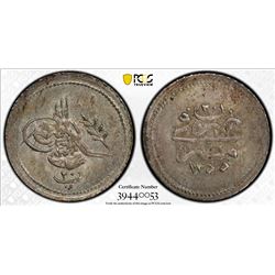 EGYPT: Abdul Mejid, 1839-1861, AR 20 para, Misr, AH1255 year 20. PCGS MS64