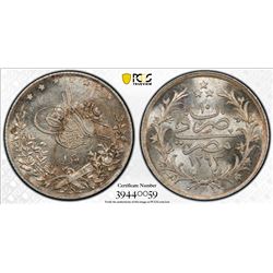 EGYPT: Abdul Hamid II, 1876-1909, AR qirsh, Misr, AH1293 year 10. PCGS MS65