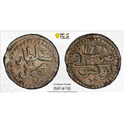 TUNIS: Mahmud I, 1730-1754, BI kharub, Tunis, AH1166. PCGS MS62