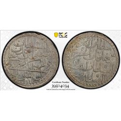 TURKEY: Mustafa III, 1757-1774, AR 2 zolota, Islambul, AH1171. PCGS MS63