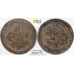 TURKEY: Selim III, 1789-1807, AR 10 para (onluk), Islambul, AH1203 year 18. PCGS MS62
