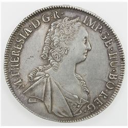 AUSTRIA: Maria Theresa, 1740-1780, AR thaler, 1763. EF