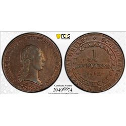 AUSTRIA: Francis I, 1804-1835, AE kreuzer, Kremnica mint, 1812-B. PCGS MS63