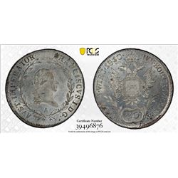 AUSTRIA: Francis I, 1804-1835, AR 20 kreuzer, Vienna mint, 1810-A. PCGS MS64