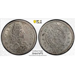 BAVARIA: Maximilian II Emanuel, 1679-1726, AR 30 kreuzer, 1693. PCGS MS61