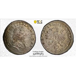 BRANDENBURG-BAYREUTH: Georg Wilhelm, 1712-1726, AR kreuzer, 1718. PCGS MS63