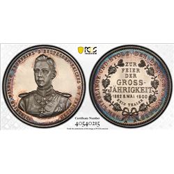 PRUSSIA: Wilhelm II, 1888-1918, AR medal, 1900. PCGS SP62