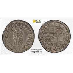 TRIER: Johann Hugo von Orsbeck, 1675-1711, AR petermannchen (albus), Koblenz, 1688. PCGS MS64