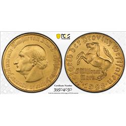 WESTPHALIA: 5,000,000 mark, 1923. PCGS MS63