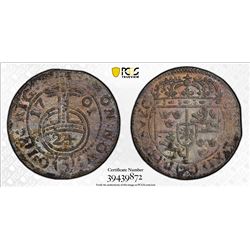 LIVONIA: Karl XII, of Sweden, 1697-1718, AR 1/24 thaler (3 polker), Riga, 1701. PCGS MS63