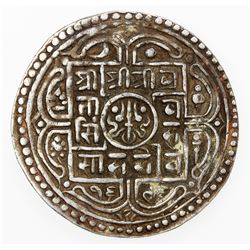 NEPAL: Pratap Simha, 1775-1777, AR 1/4 mohar, SE1696. VF