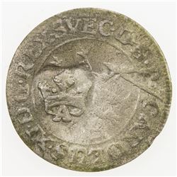 SWEDEN: POMERANIA: Karl XI, 1660-1697, AR 1/48 thaler, Anklam, ND (1690s). VF