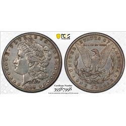 UNITED STATES: AR dollar, 1889-CC, PCGS graded EF45, Morgan type.