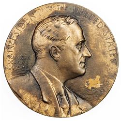 UNITED STATES: AE medal, 1945, 76mm, Franklin D. Roosevelt, AU