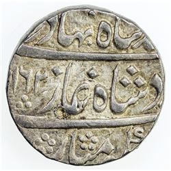 MUGHAL: Muhammad Shah, 1719-1748, AR rupee (11.41g), Allahabad, AH(1)1162 year one, 1 t/m, AU