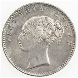 BRITISH INDIA: Victoria, Queen, 1837-1876, AR 1/2 rupee, 1840(c). EF