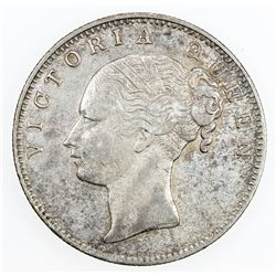 BRITISH INDIA: Victoria, Queen, 1837-1876, AR rupee, 1840(c). VF-EF