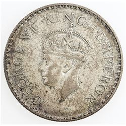 BRITISH INDIA: George VI, 1936-1947, AR rupee, 1938(b). EF