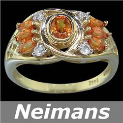 Certified Gem 1.00 ct Emerald & VS Diamond Ring 14kt