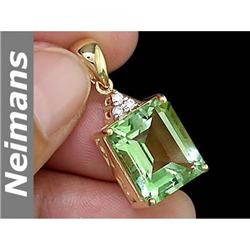 5.75 ct Citrine & White Sapphire Ring 14K Gold