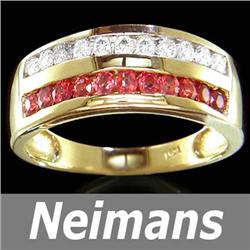 Certified 3.75 ct Sapphire & VS Diamond Ring 14kt Gold