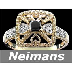 Certified 5.75 ct Yellow Sapphire & VS Diamond Ring 14k