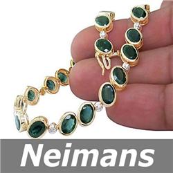 Certified 29.50 ct Ruby & VS Diamond Bracelet 14kt Gold