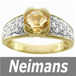 Certified 1.50 ct Yellow Diamond Cocktail Ring 14k Gold