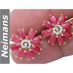 Certified 3.25 ct Blue Topaz & Diamond Ring 14kt Gold