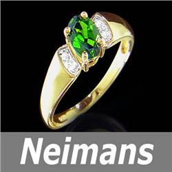 Vintage 7.75 ct Certified Pink Kunzite & Diamond Ring