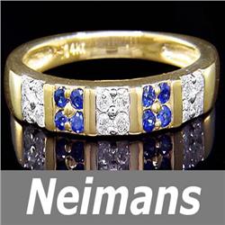 Men's 2.50 ct Yellow Sapphire & Diamond Gents Ring 14kt