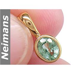 Certified 2.75 ct Emerald & VS Diamond Pendant 14K Gold