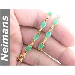 Certified 18.00 ct Green Amethyst & Diamond Pendant 14K