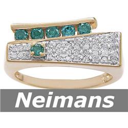 Antique Gem 4.75 ct Aquamarine & Diamond Ring 14kt Gold