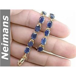 Vintage 4.75 ct Certified Amethyst & Sapphire Ring 14kt