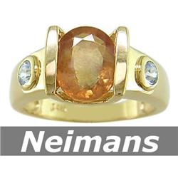 Vintage Gem 5.00 ct Aquamarine & Diamond Ring 14kt Gold