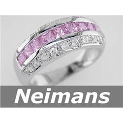 Rare 1.75 ct Pink Sapphire & VS Diamond Ring 14kt Gold